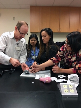 Faculty working with Residents